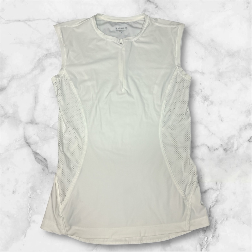 Athleta Women's White Muscle Tee